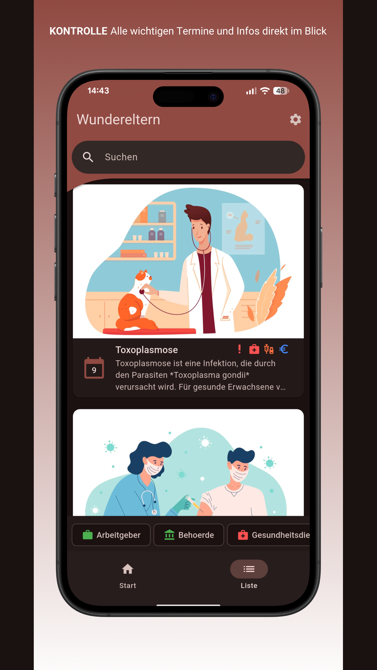 Wundereltern App – Übersicht